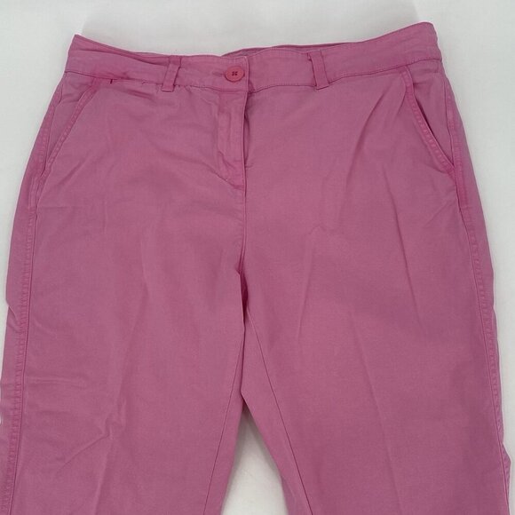 Crown & Ivy Size 10 Pink Charolette Chino Pants Casual Preppy - Picture 4 of 9